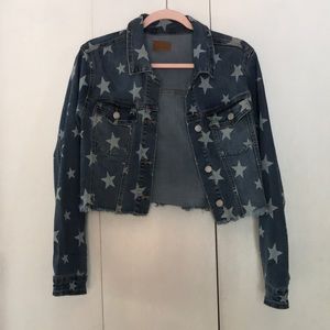 Cropped Star Denim Jacket